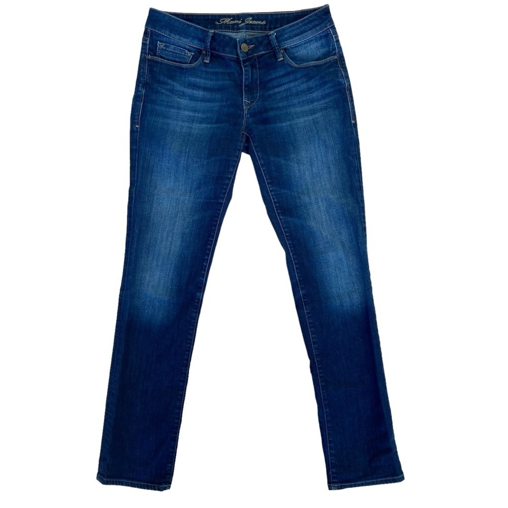 Mavi Emma jeans blue mid rise waist slim boyfriend fit lightweight denim size 27